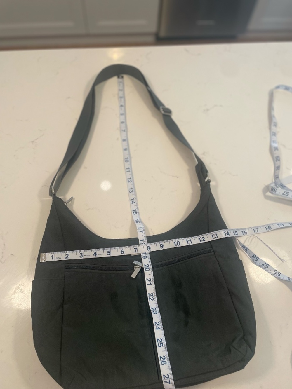 Baggalini Classic Crossbody Travel Gray Bag - Picture 3 of 6